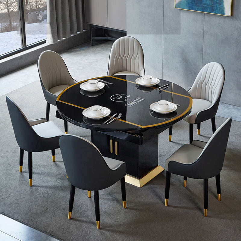 Inicio Sillón escandinavo Silla de comedor Parsons tapizada en metal