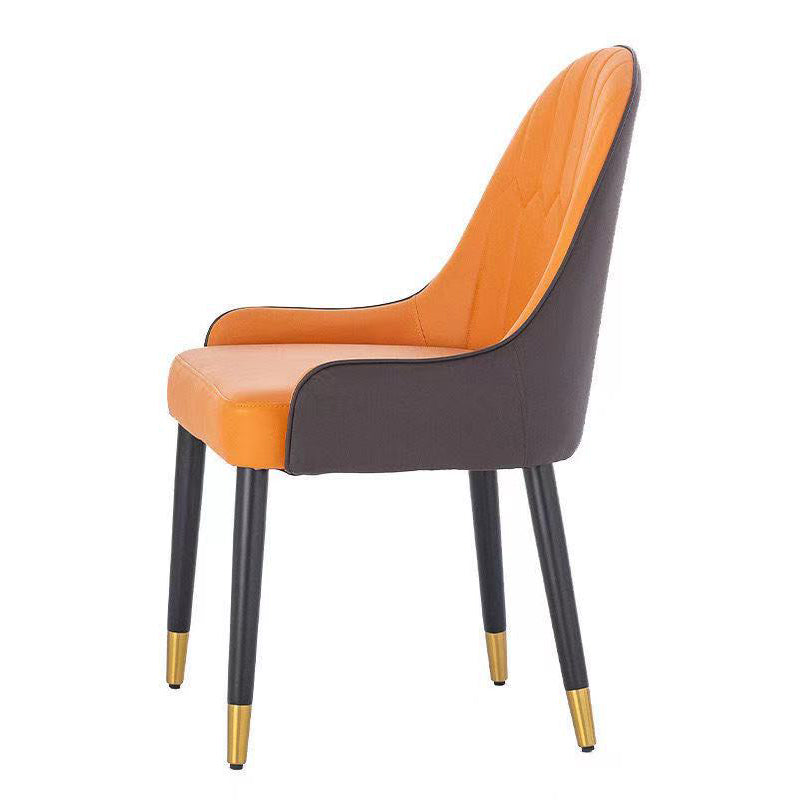 Inicio Sillón escandinavo Silla de comedor Parsons tapizada en metal