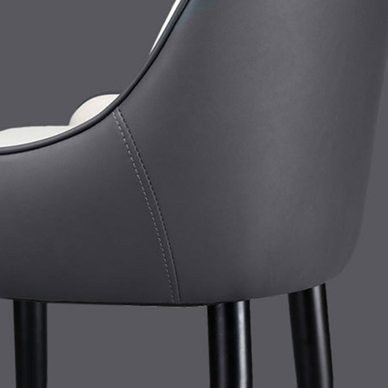 Inicio Sillón escandinavo Silla de comedor Parsons tapizada en metal