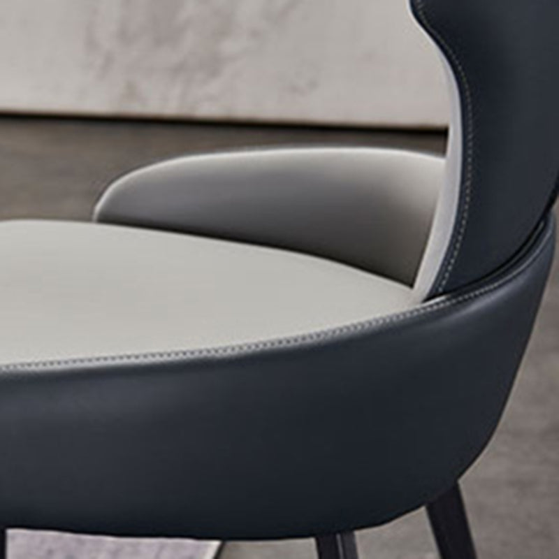Silla tapizada con respaldo hogareño contemporáneo del comedor del metal del sillón