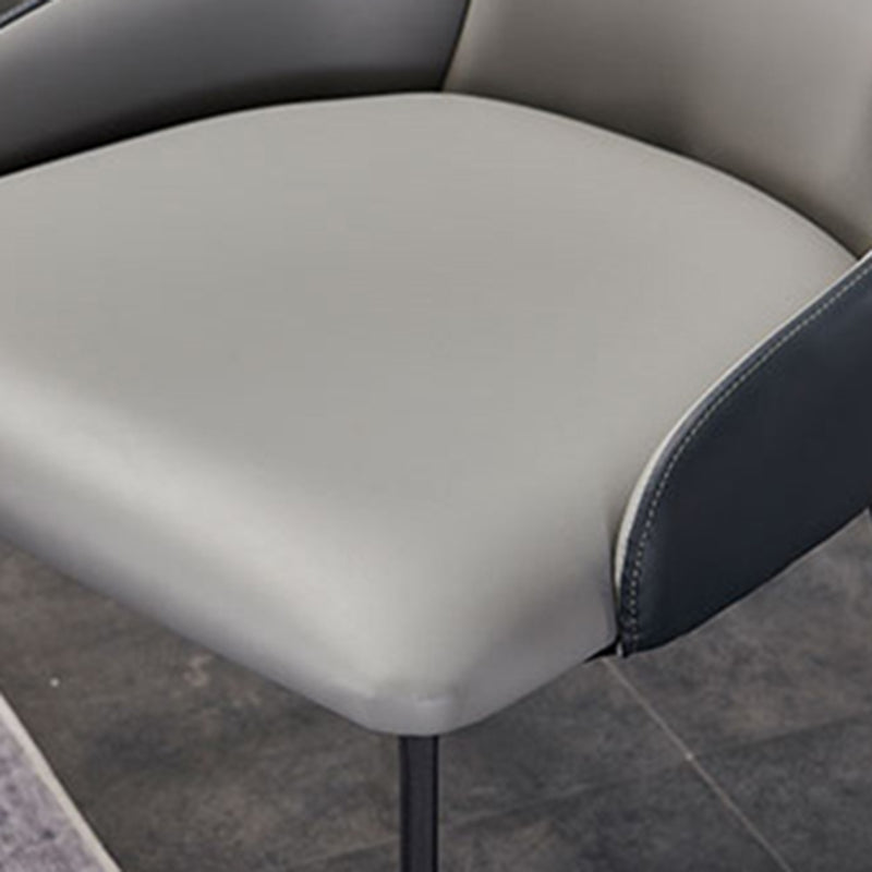 Silla tapizada con respaldo hogareño contemporáneo del comedor del metal del sillón