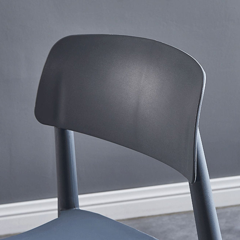 Scandinavian Wood Restaurant Side Chair Open Back Matte Finish Dining Chair