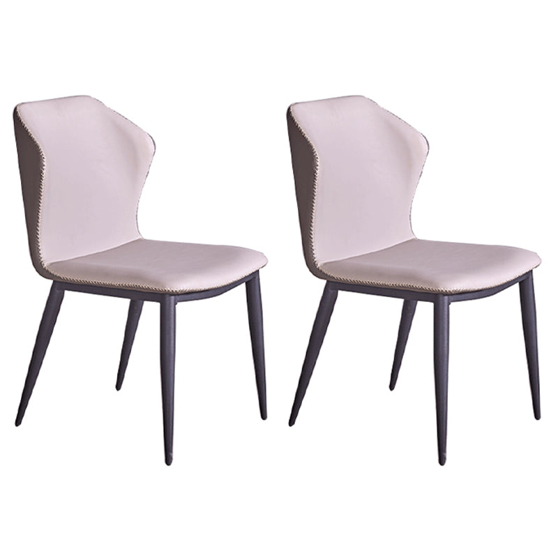 Silla moderna del comedor del metal Silla sin brazos Wingback para el restaurante
