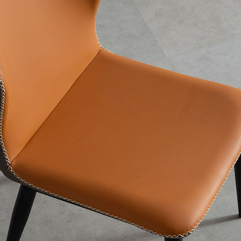 Silla moderna del comedor del metal Silla sin brazos Wingback para el restaurante