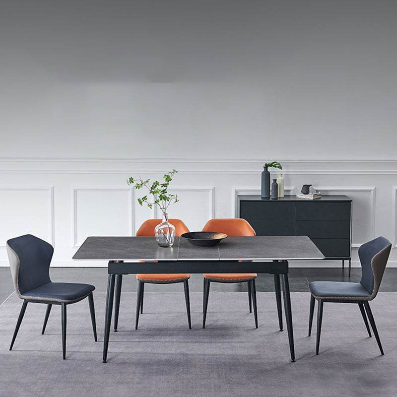 Silla moderna del comedor del metal Silla sin brazos Wingback para el restaurante