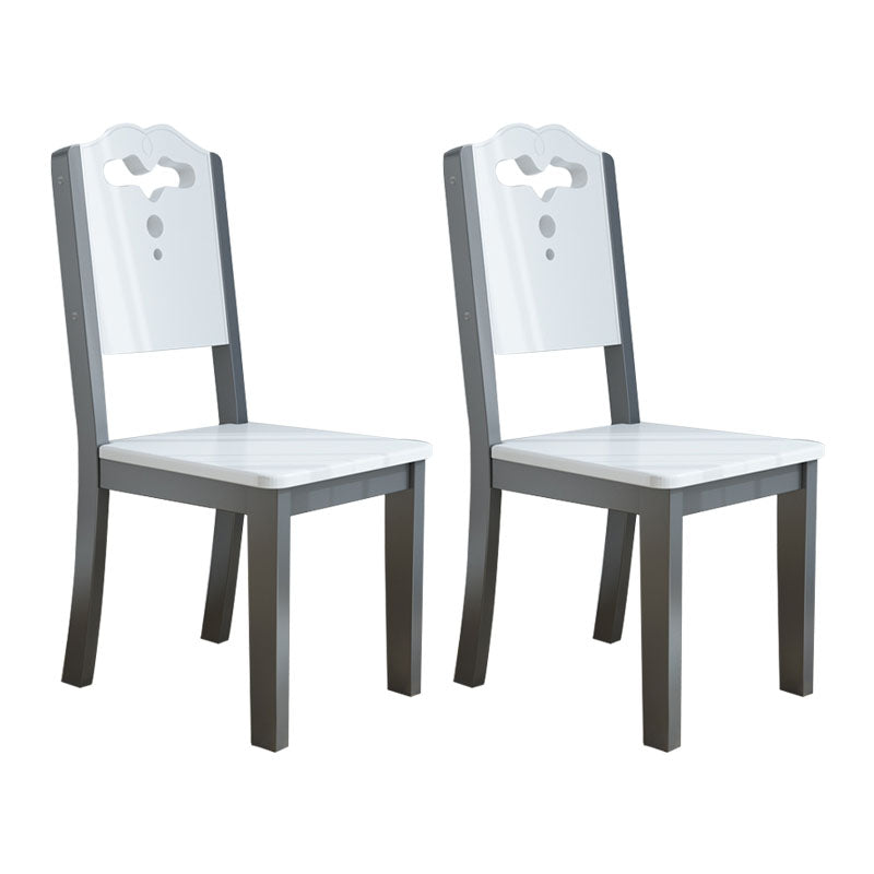 Chaise de salle à manger en bois moderne, sans accoudoirs, à dossier ouvert, pour usage domestique