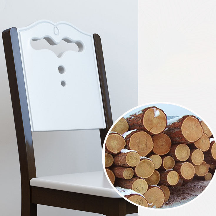 Chaise de salle à manger en bois moderne, sans accoudoirs, à dossier ouvert, pour usage domestique