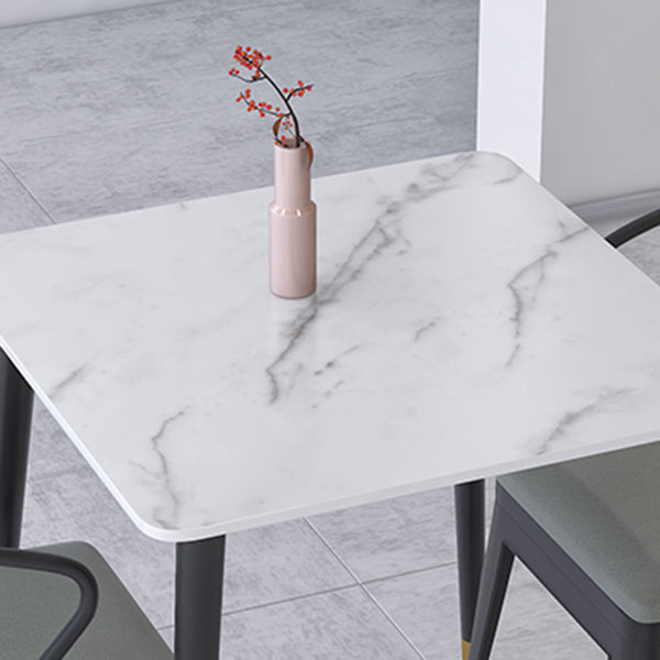 Mesa de comedor de estilo industrial Mesa de comedor de mármol de 4 patas para el hogar