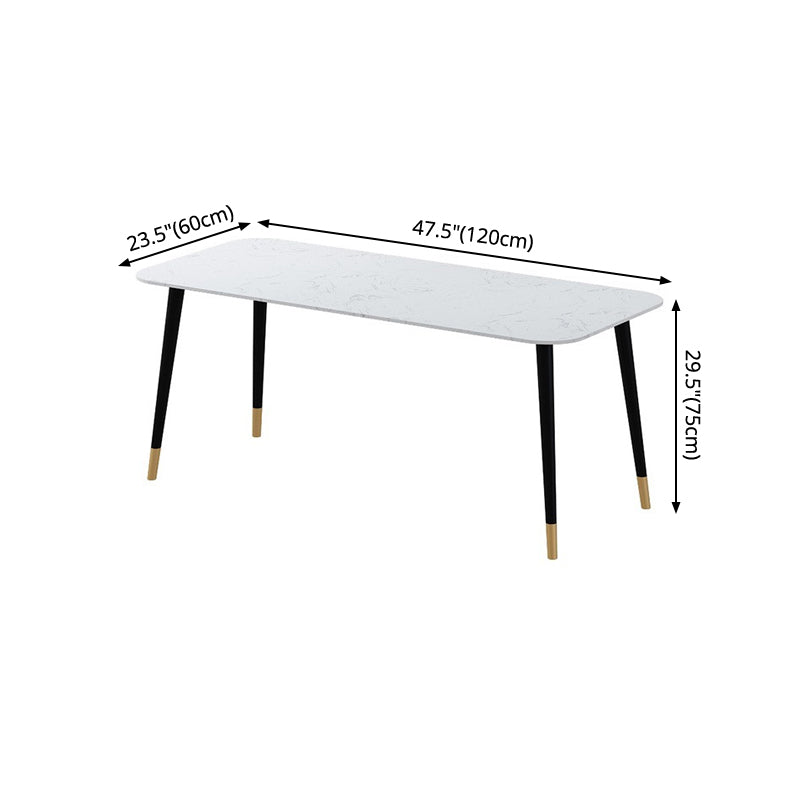 Mesa de comedor de estilo industrial Mesa de comedor de mármol de 4 patas para el hogar