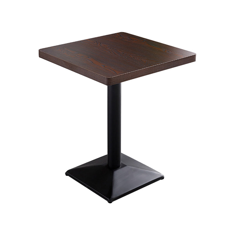 Mesa de comedor de estilo industrial Mesa de comedor de madera con base de metal para comedor