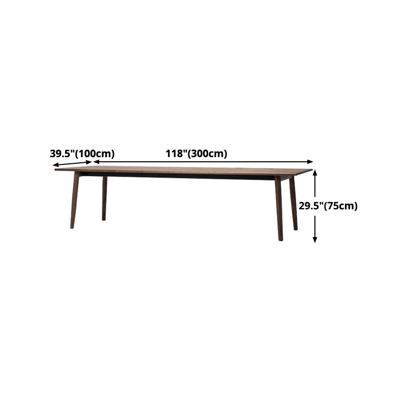 Contemporary Rectangle Dining Table Solid Wood 4 Legs Furniture for Dining Room