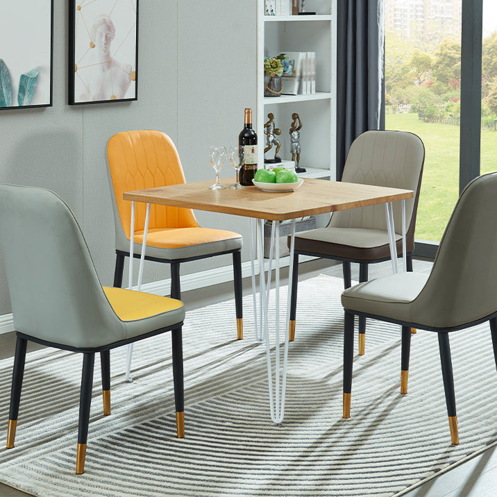 Square Dining Room Collection Industrial Style 4 Legs Furniture for Home