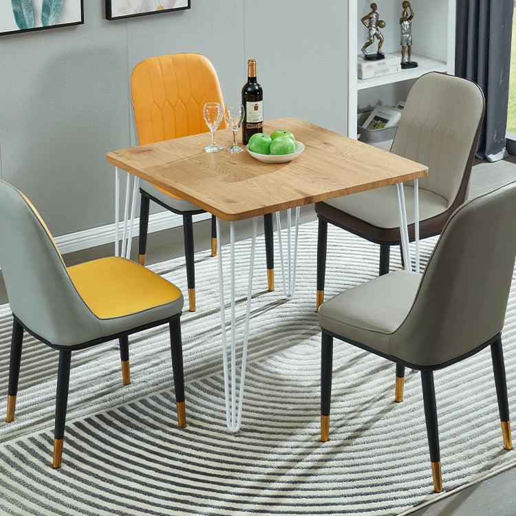 Square Dining Room Collection Industrial Style 4 Legs Furniture for Home