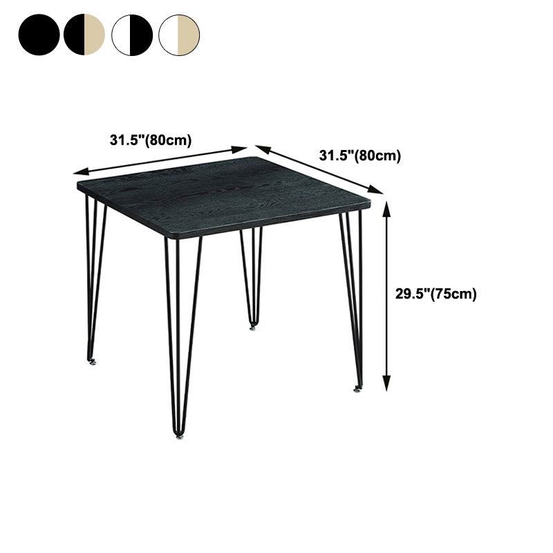 Square Dining Room Collection Industrial Style 4 Legs Furniture for Home