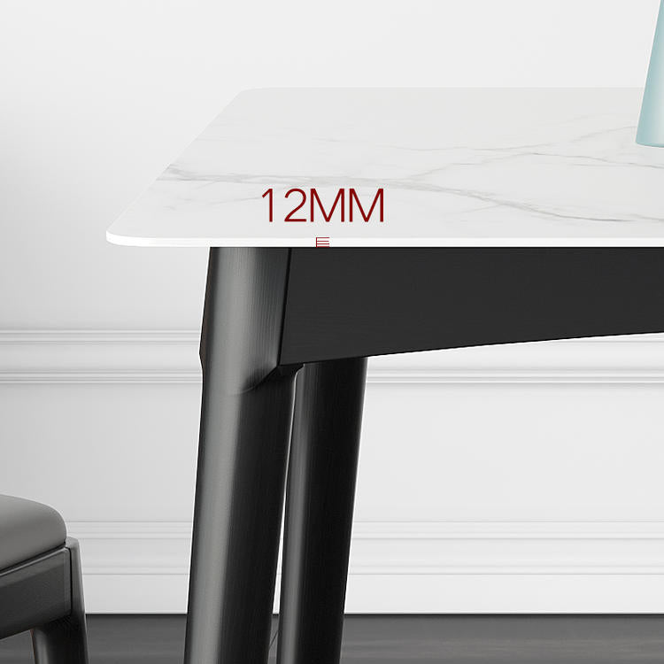 Stone Dining Room Collection Industrial Style Square 4 Legs Furniture for Home