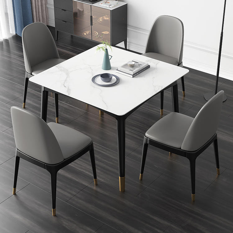 Stone Dining Room Collection Industrial Style Square 4 Legs Furniture for Home