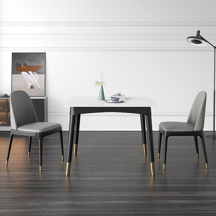 Stone Dining Room Collection Industrial Style Square 4 Legs Furniture for Home