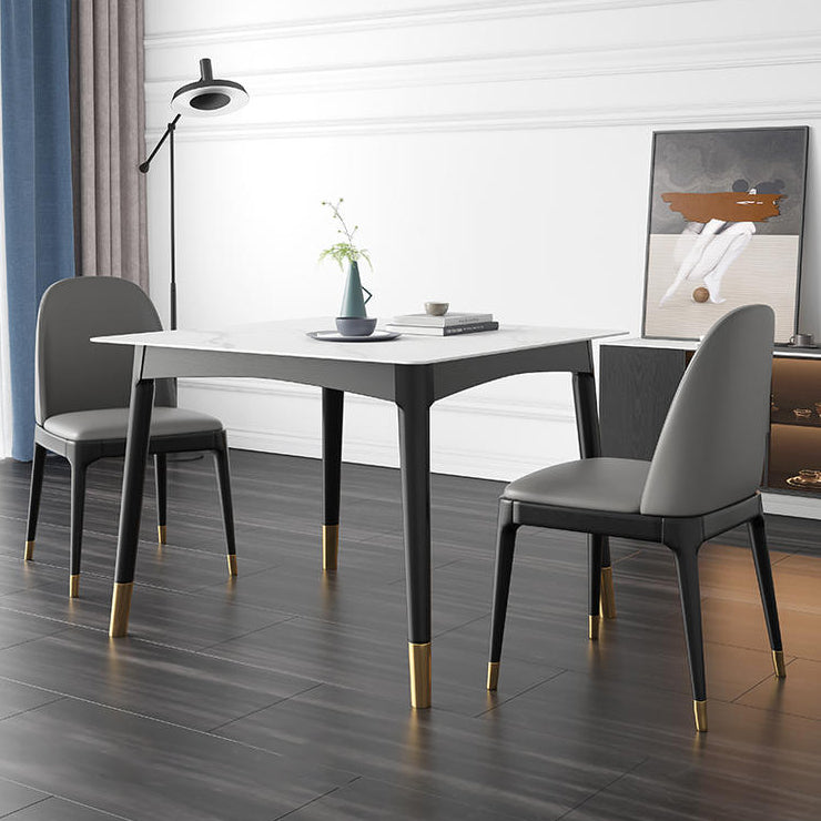 Stone Dining Room Collection Industrial Style Square 4 Legs Furniture for Home