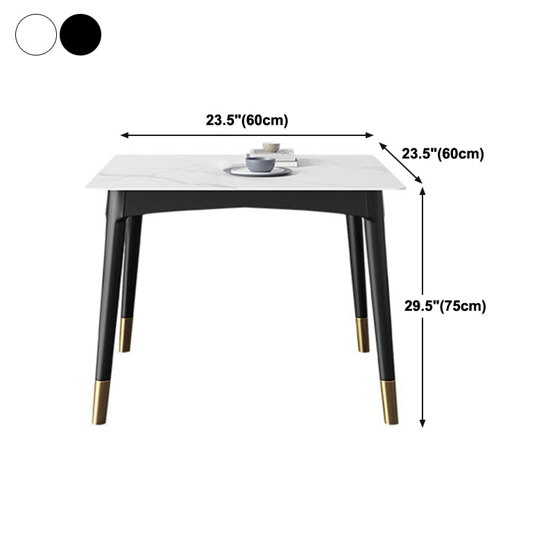 Stone Dining Room Collection Industrial Style Square 4 Legs Furniture for Home