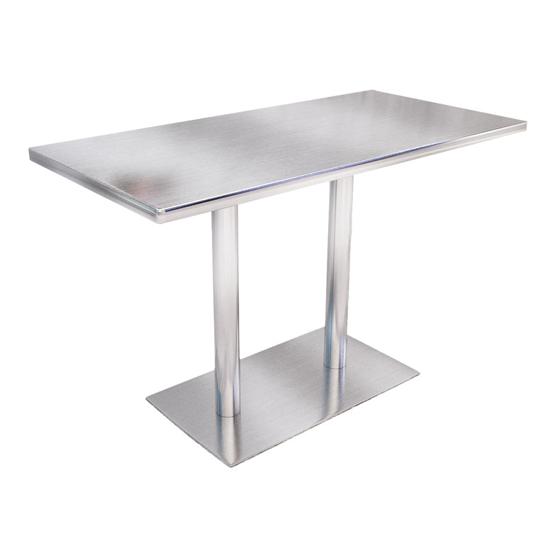 Industrial Style Dinner Table Stainless Steel Dining Site Table for Home