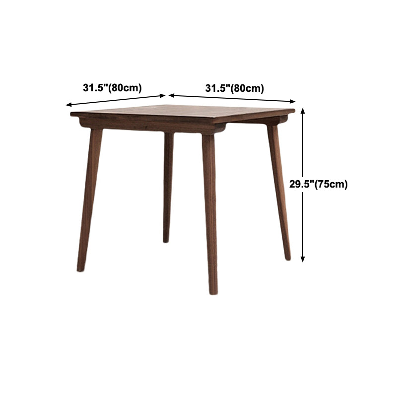 Mesa de comedor de madera maciza de pino cuadrado Mesa de 4 patas industriales para comedor