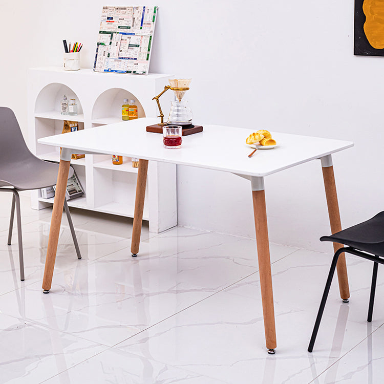 Mesa de comedor estándar industrial de MDF, mesa de comedor de cocina con 4 patas