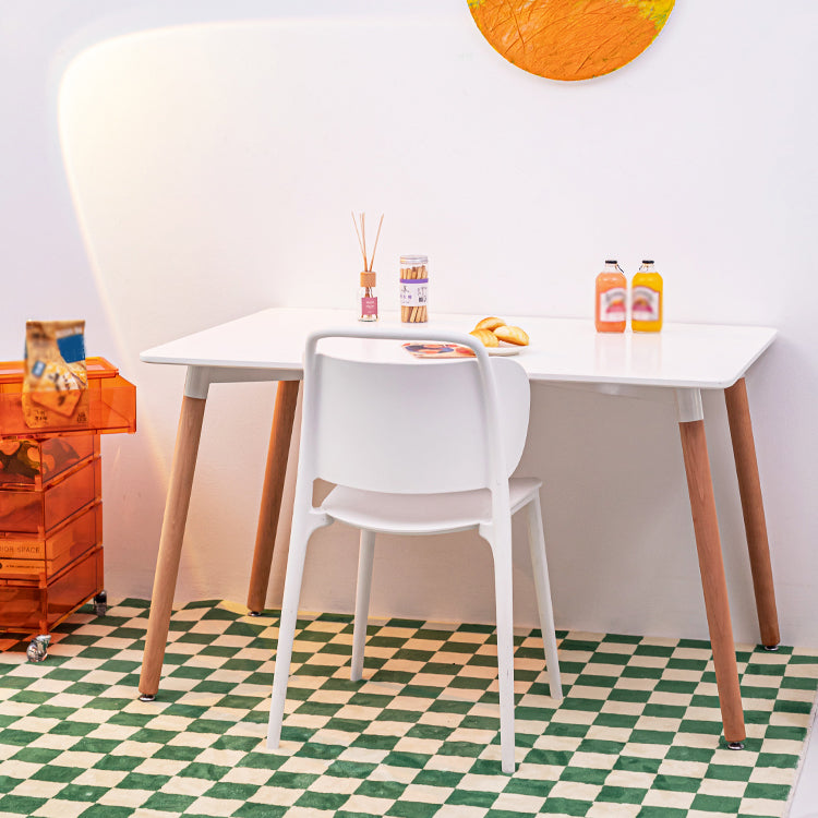 Mesa de comedor estándar industrial de MDF, mesa de comedor de cocina con 4 patas