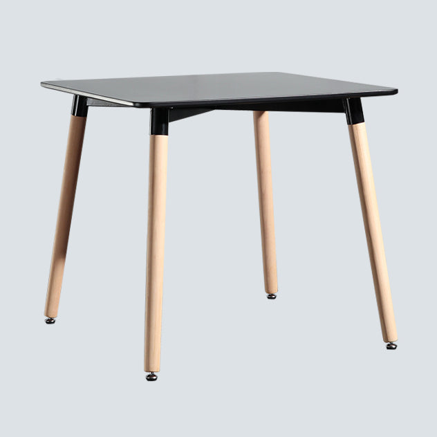 Mesa de comedor estándar industrial de MDF, mesa de comedor de cocina con 4 patas