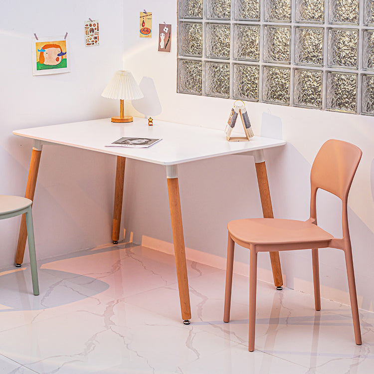 Mesa de comedor estándar industrial de MDF, mesa de comedor de cocina con 4 patas