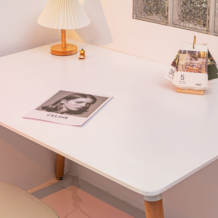 Mesa de comedor estándar industrial de MDF, mesa de comedor de cocina con 4 patas