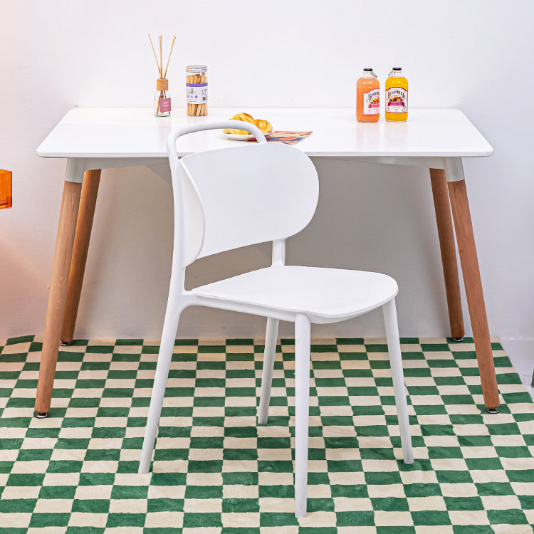 Mesa de comedor estándar industrial de MDF, mesa de comedor de cocina con 4 patas
