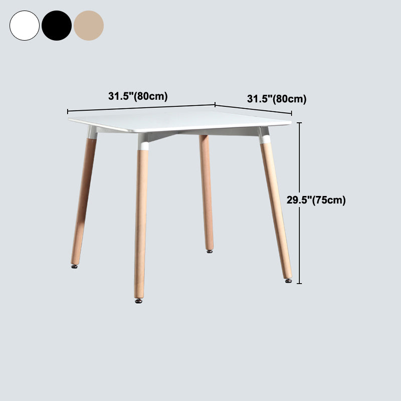 Mesa de comedor estándar industrial de MDF, mesa de comedor de cocina con 4 patas