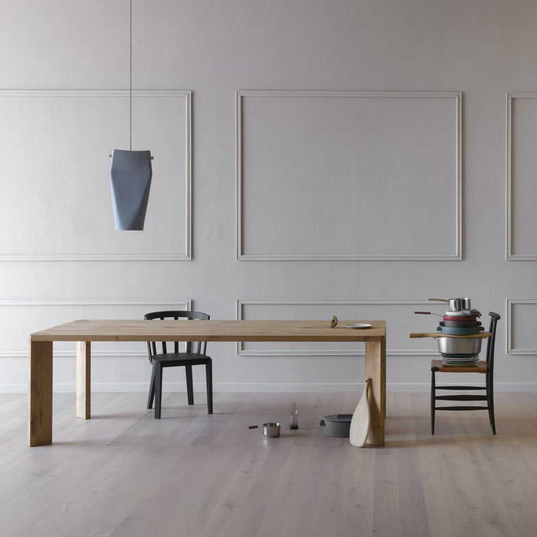 Industrial Solid Wood Dining Table Rectangle Kitchen Pine Wood Table with 4 Legs