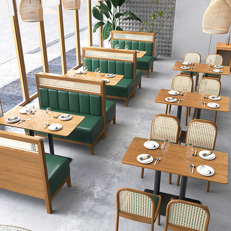 Colección de comedor de madera maciza Mesa de comedor de estilo industrial para el hogar