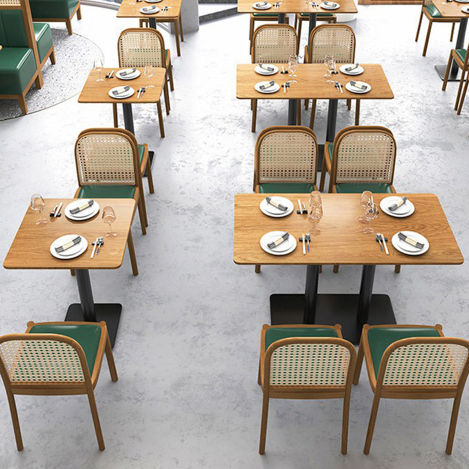 Colección de comedor de madera maciza Mesa de comedor de estilo industrial para el hogar