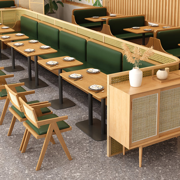 Colección de comedor de madera maciza Mesa de comedor de estilo industrial para el hogar