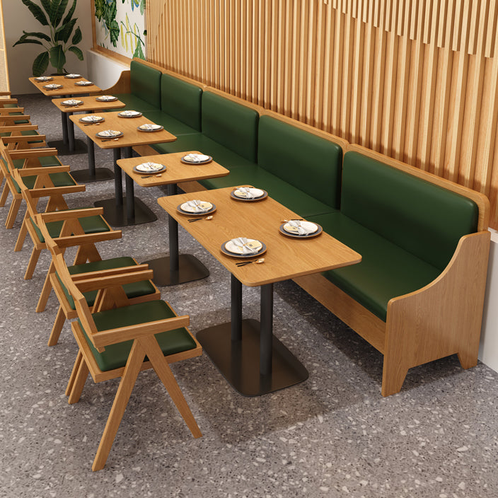 Colección de comedor de madera maciza Mesa de comedor de estilo industrial para el hogar