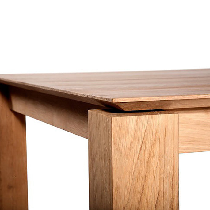 Mesa de comedor de madera rectangular para mesa de pino de restaurantes en la naturaleza con 4 patas