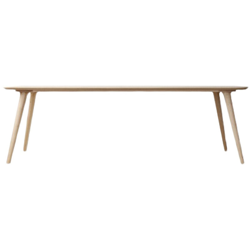 Rectangle Pine Wood Dining Table Industrial Table in Nature with 4 Legs
