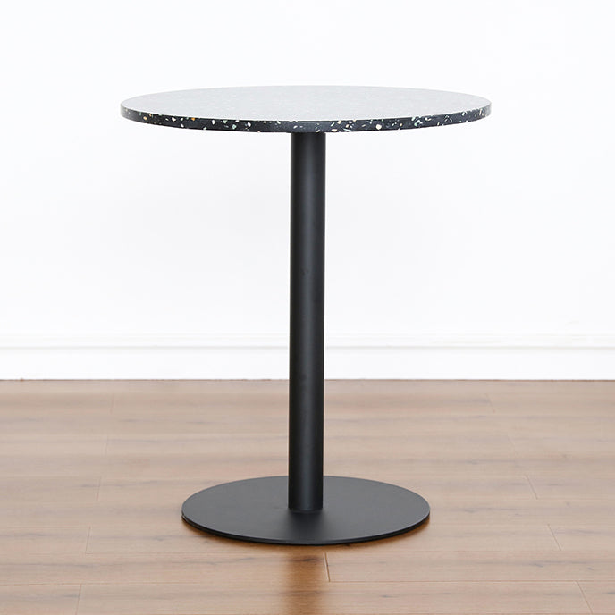 Industrial Style Dining Table Stone Pedestal Dining Site Table for Dining Room
