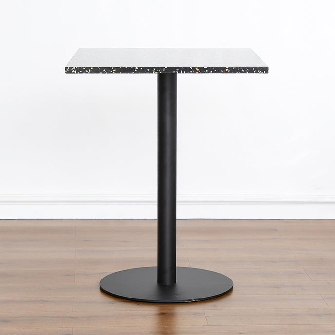 Industrial Style Dining Table Stone Pedestal Dining Site Table for Dining Room