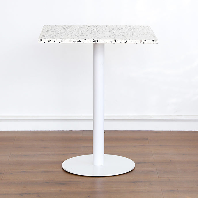 Industrial Style Dining Table Stone Pedestal Dining Site Table for Dining Room
