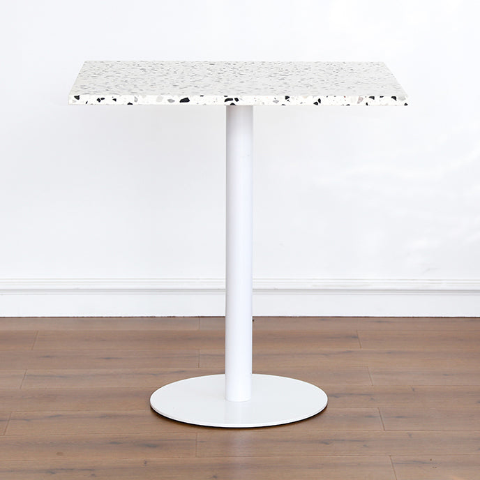 Industrial Style Dining Table Stone Pedestal Dining Site Table for Dining Room