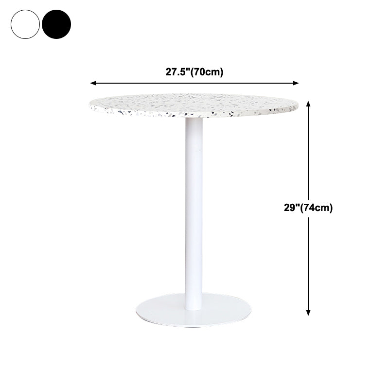 Industrial Style Dining Table Stone Pedestal Dining Site Table for Dining Room
