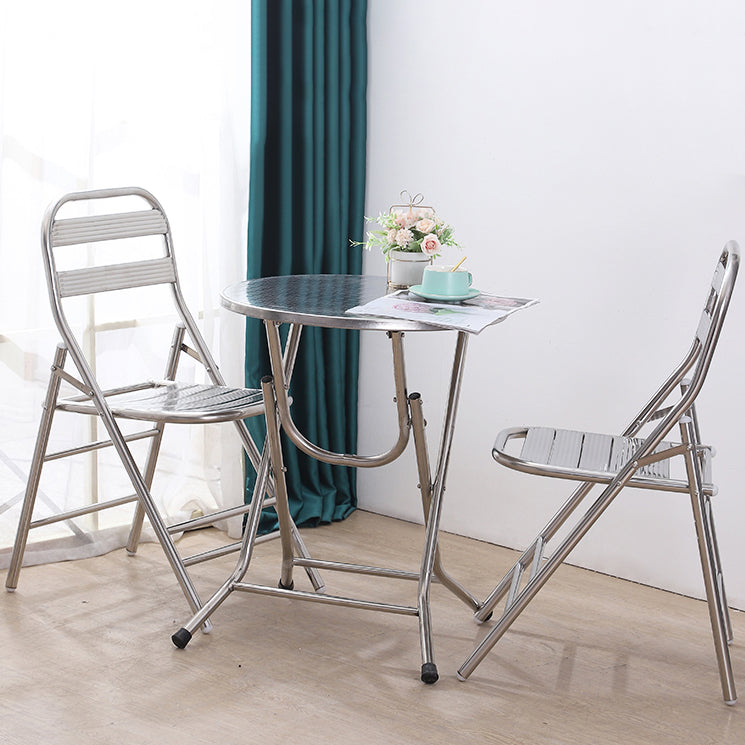 Table à manger de style industriel Table à manger en acier inoxydable pour un usage domestique