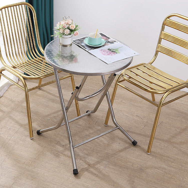 Table à manger de style industriel Table à manger en acier inoxydable pour un usage domestique