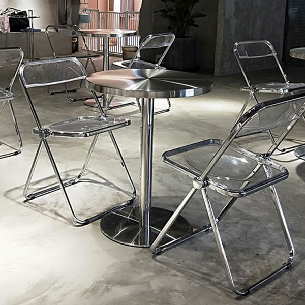 Industrial Style Dining Table Stainless Steel Dining Site Table for Home
