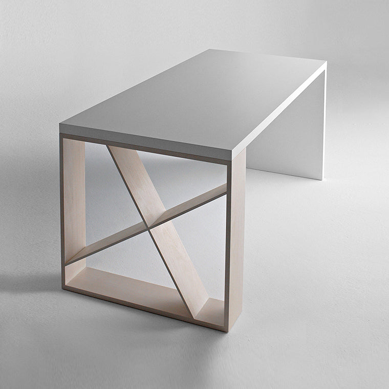 Rectangle Solid Wood Dining Table for Restaurant Modern Table with Double Pedestal