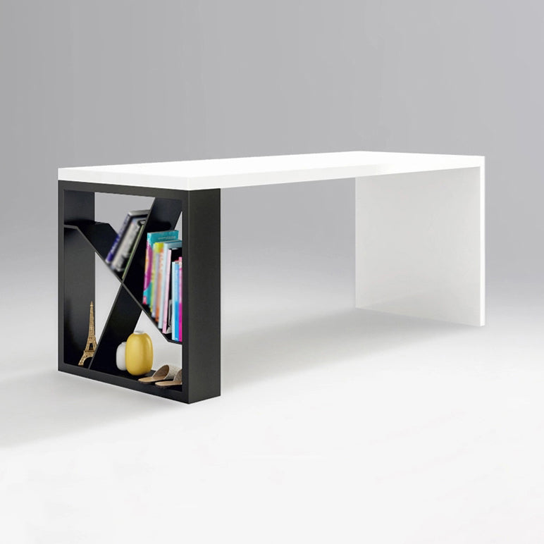 Rectangle Solid Wood Dining Table for Restaurant Modern Table with Double Pedestal