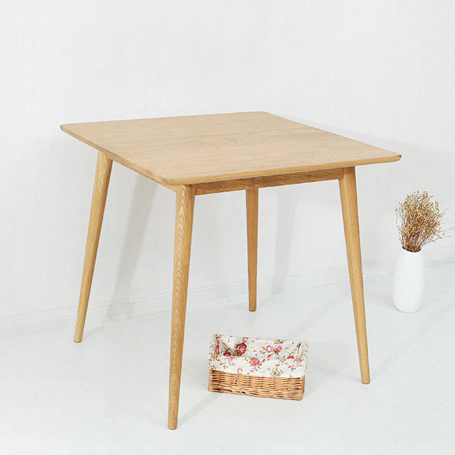 Industrial Style Dining Table Square Solid Wood Dining Table with 4 Legs